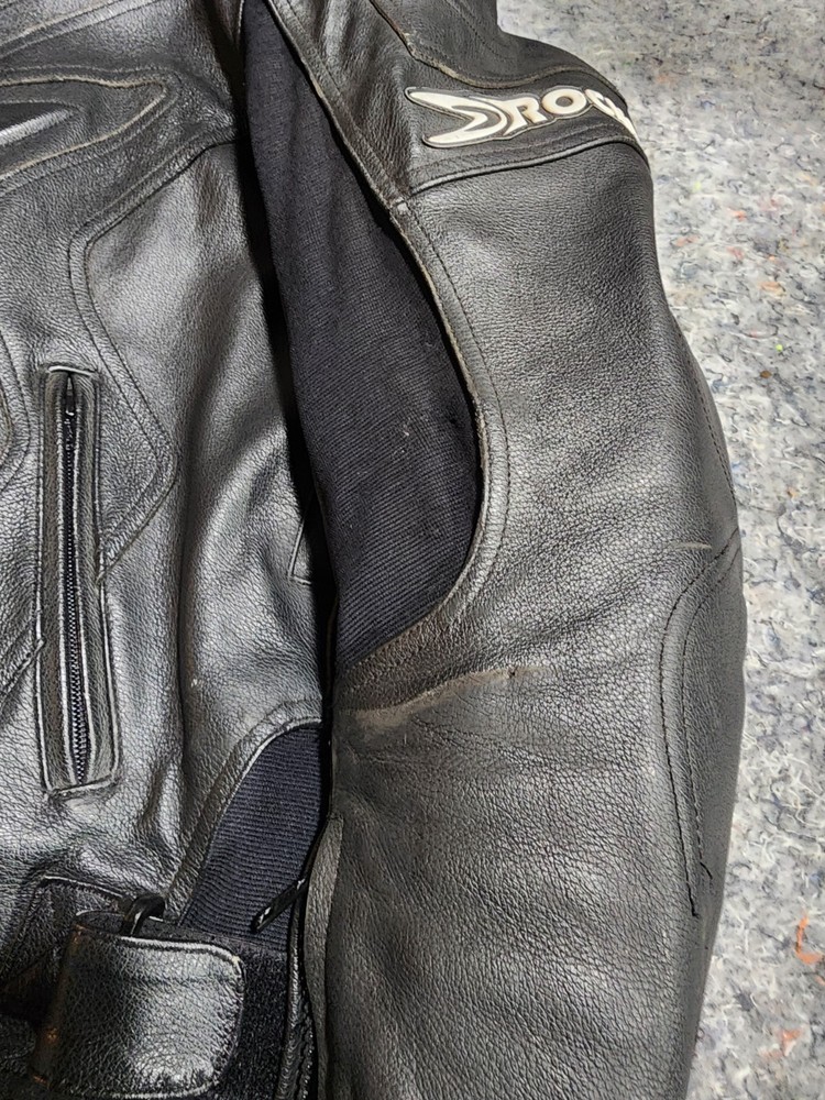 Joe Rocket Mens Leather Jacket Size 44 Used Condition
