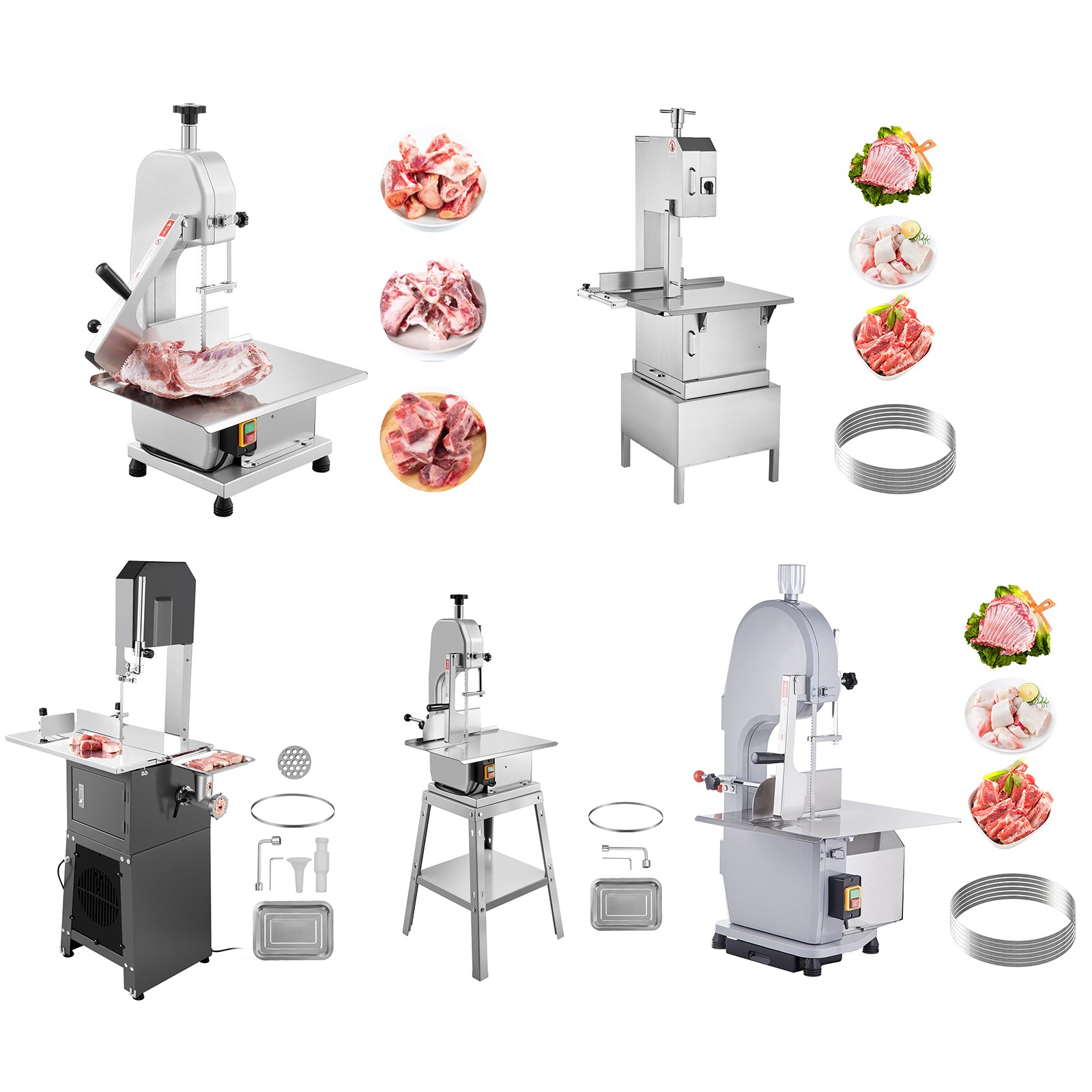 850W/1100W/1500W/2200W Commercial Electric Meat Bandsaw Bone Saw Machine