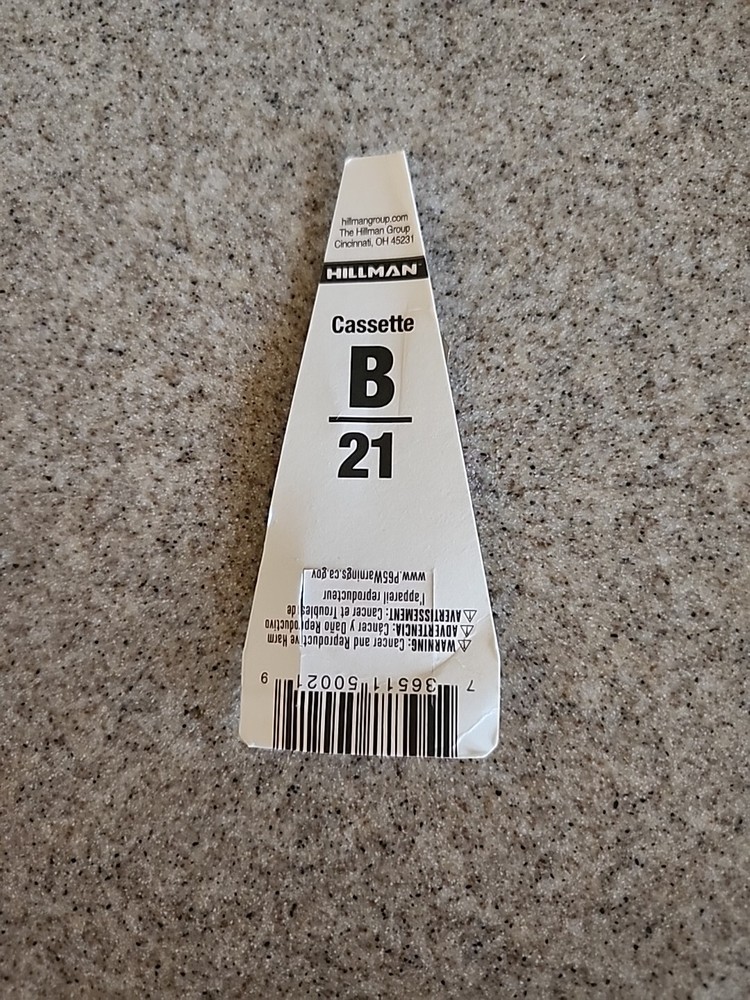 Hillman Key Blank # 21