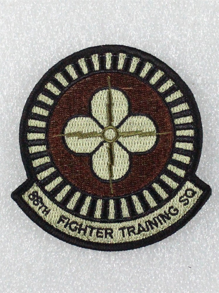 USAF Air Force Patch: 88th Fighter Training Squadron (tan) w/hook & loop