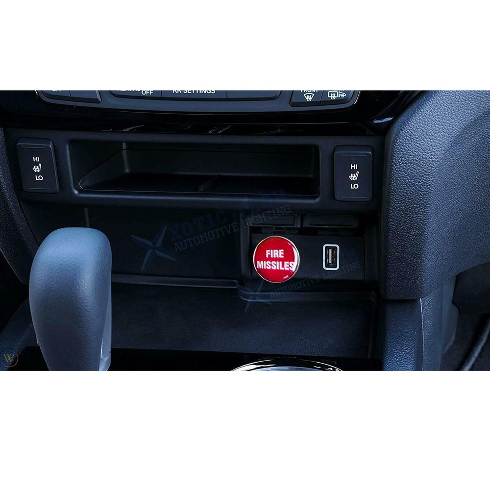 Universal Red Fire Missiles Push Button Car Cigarette Lighter Replace Accessory