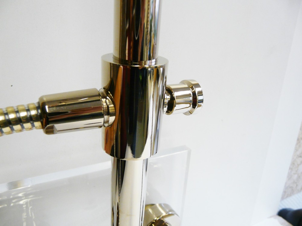 Chute Rain Shower Solid Brass, Shower System, Shower Head, Thermostat, New, Java