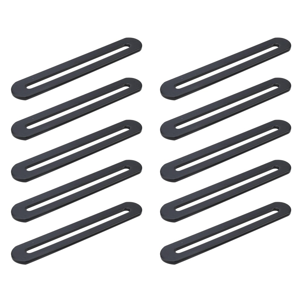 10 PCS Adjustable Flat Bracket with Solt Connector Slideable Slotted Brackets...