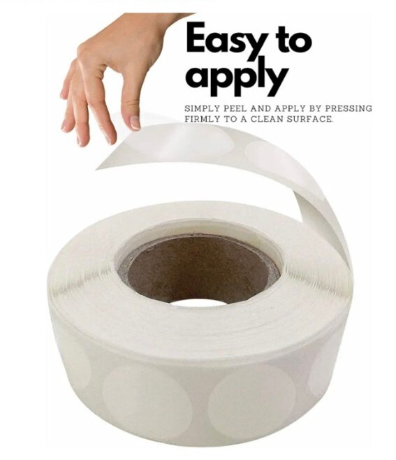 100 pcs Clear Transparent Retail Package Seals 1 INCH round Circle Seal Sticker