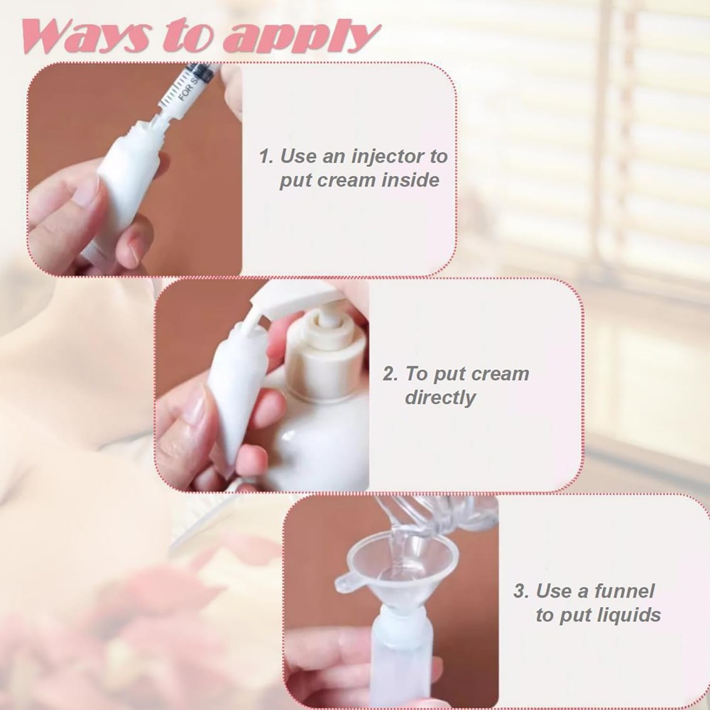 40 PCS 15ML Empty Lip Gloss Tubes Clear Squeeze Containers Refillable Soft