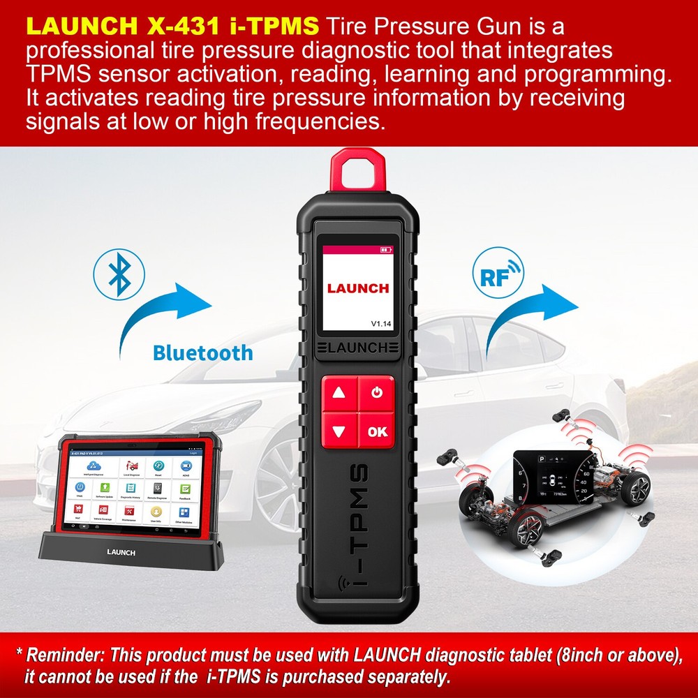 2026 LAUNCH X431 i-TPMS Tire Pressure Relearn Reset Coding TPMS Tool 315&433Mhz
