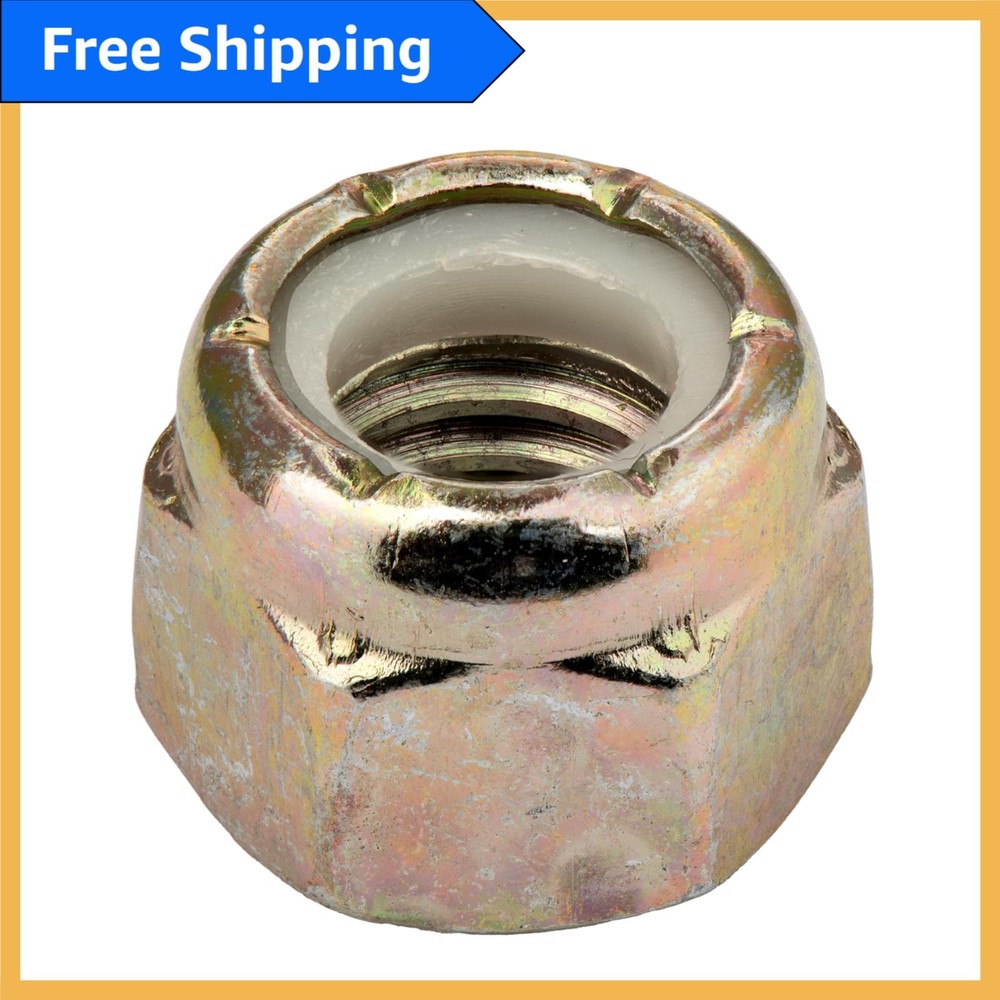 High Strength 3/8"-16 Nylon Insert Locknuts - 10 Pack, Grade 8 Coarse Thread