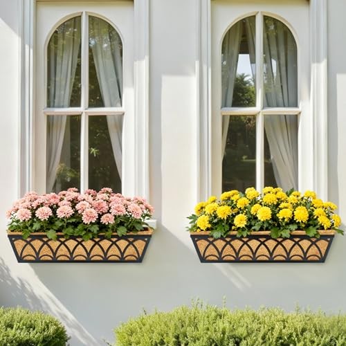 Railing Planter Box Window Boxes Planters - Pack Deck Railing Planter 30 Inch 2