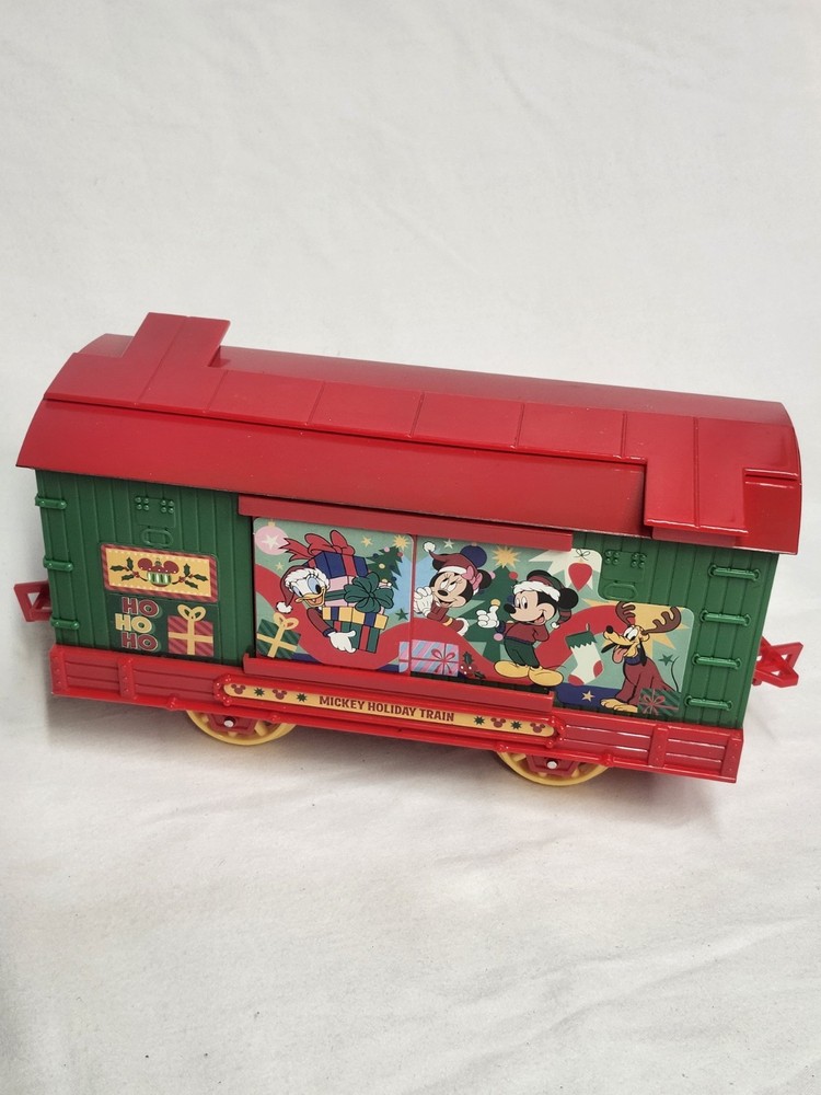 Mickey Mouse Holiday Express Train Set Collector's Edition WORKS-Missing Caboose
