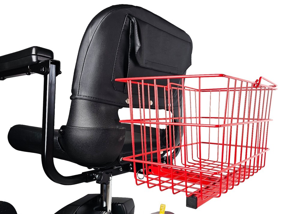 Large Rear Basket For Mobility Scooters - RED