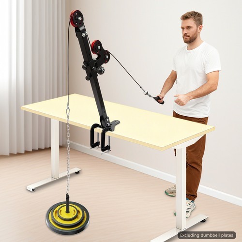 Arm Wrestling Training Table Pulley System Adjustable Gym Cable Forearm Exercise