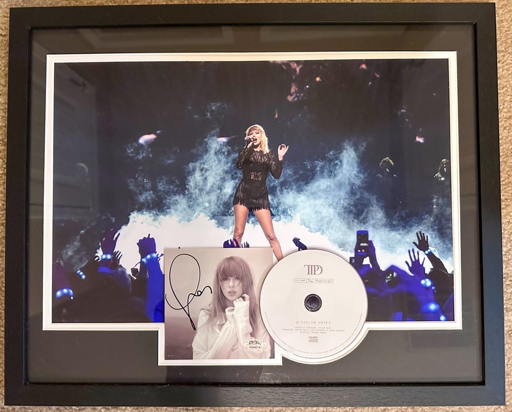 TAYLOR SWIFT Signed TTPD Insert (PSA/DNA) Cert | UV-Plexi Professionally Framed
