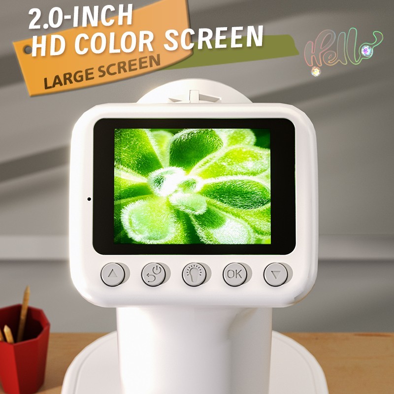1600x Microscope for Kids, 2" Digital Screen Kids Microscopes