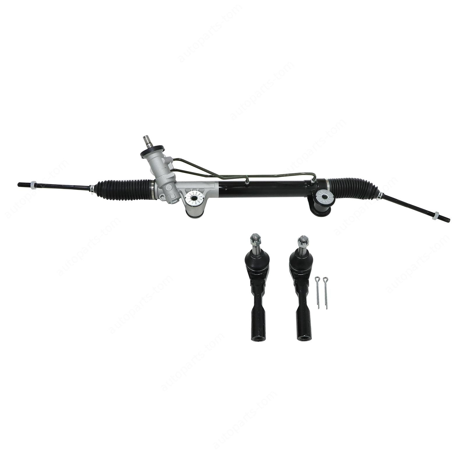 Power Steering Rack and Pinion+Outer Tie Rods For Chevy Silverado Sierra 1500