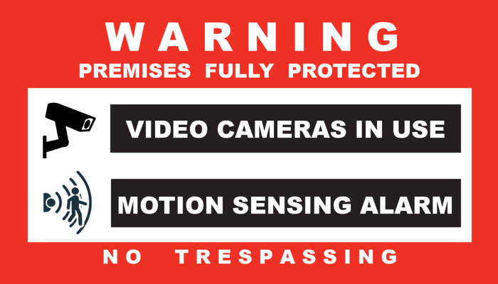 Video Camera + Motion Sensor Warning Security Stickers / 6 Pack + FREE SHIPPING
