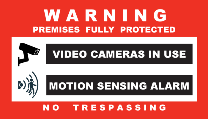 Video Camera + Motion Sensor Warning Security Stickers / 6 Pack + FREE SHIPPING