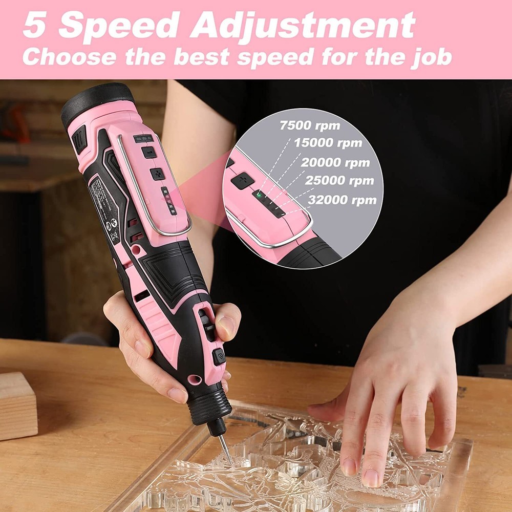 WORKPRO 12V Cordless Rotary Tool Kit 5 Variable Speed Powered Battery Accessory