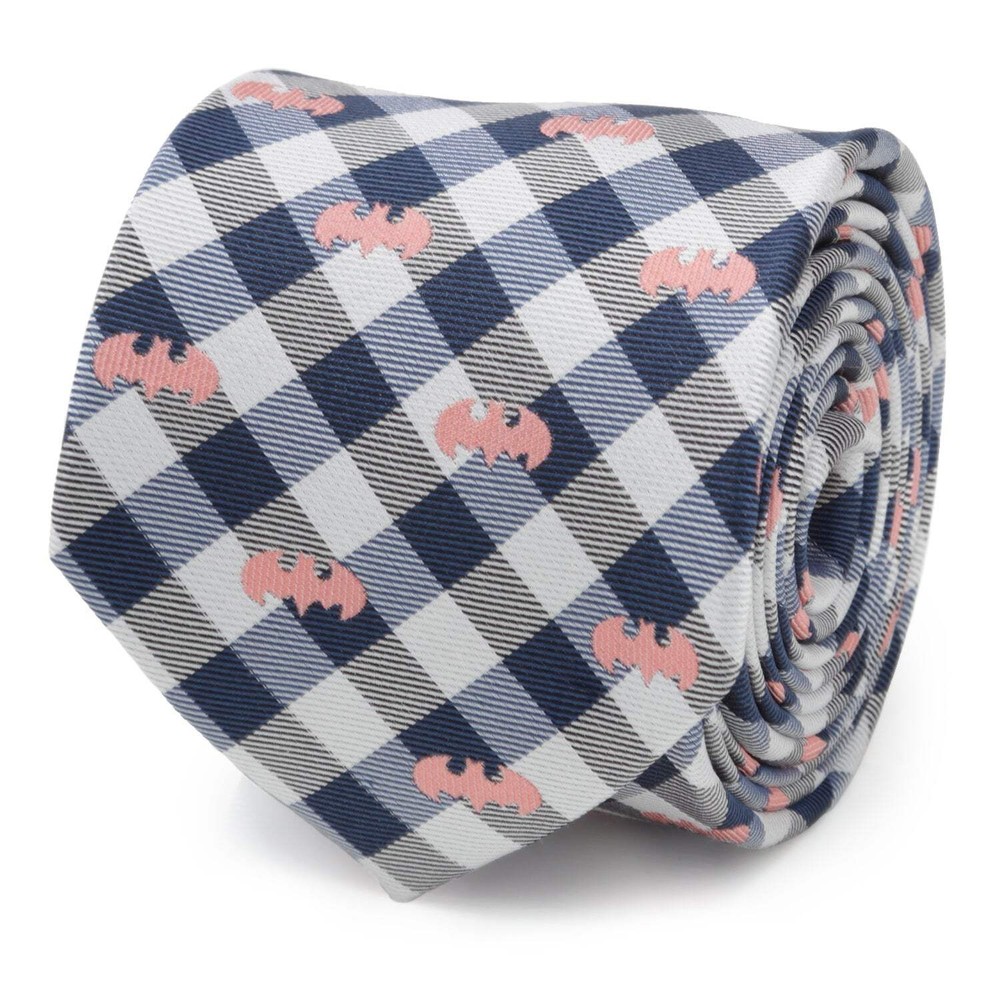 DC Batman Plaid Navy Men's Tie