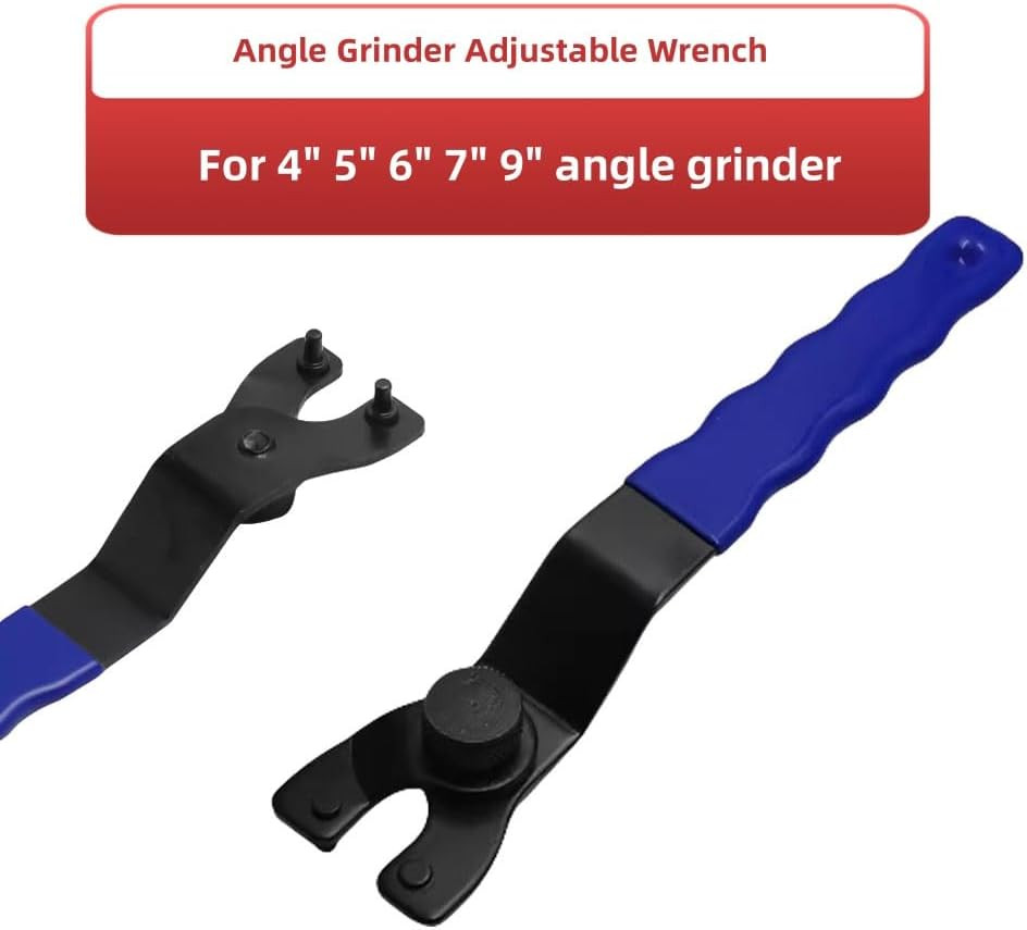 Universal Adjustable Grinder Spanner Wrench，Lock-Nut Grinder Wrench for 4 ",5",