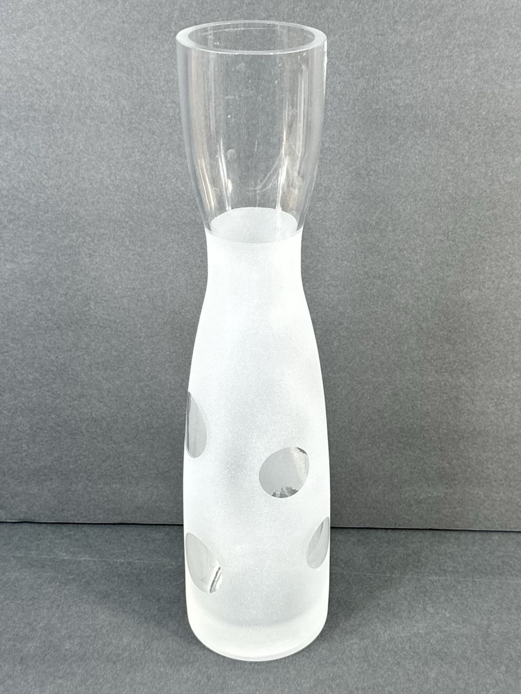 Frosted Glass Polka Dot Pattern Vase