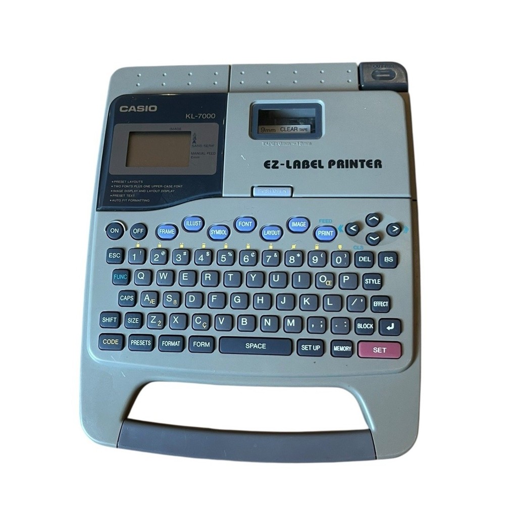 Casio EZ-Label Printer KL-7000 Thermal Label Printer with Keyboard Works