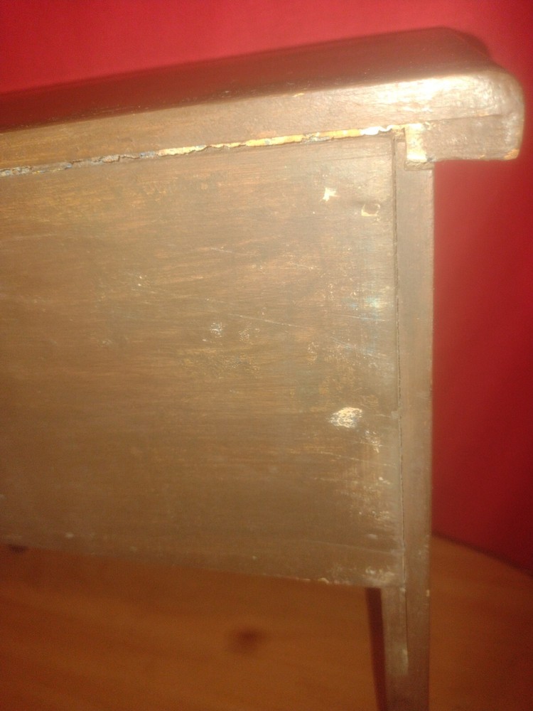 Antique Small Wooden One Drawer Table Chest.