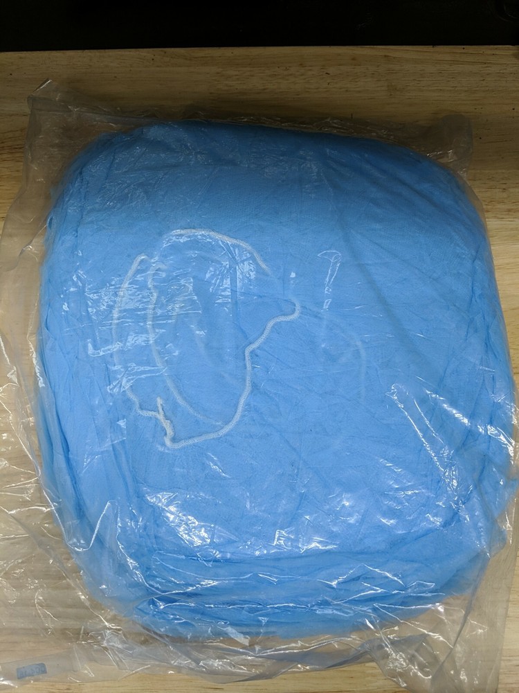 ULINE POLY BOUFFANTS 24" BLUE, 1 PACK (100 UNITS)