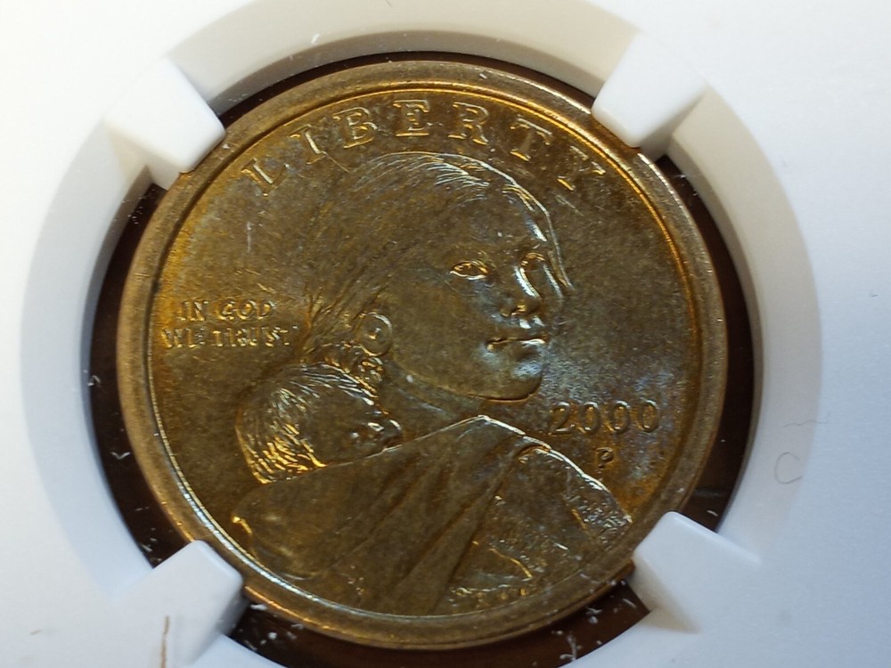 2000 P Sacagawea Dollar Speared Eagle Variety MS65