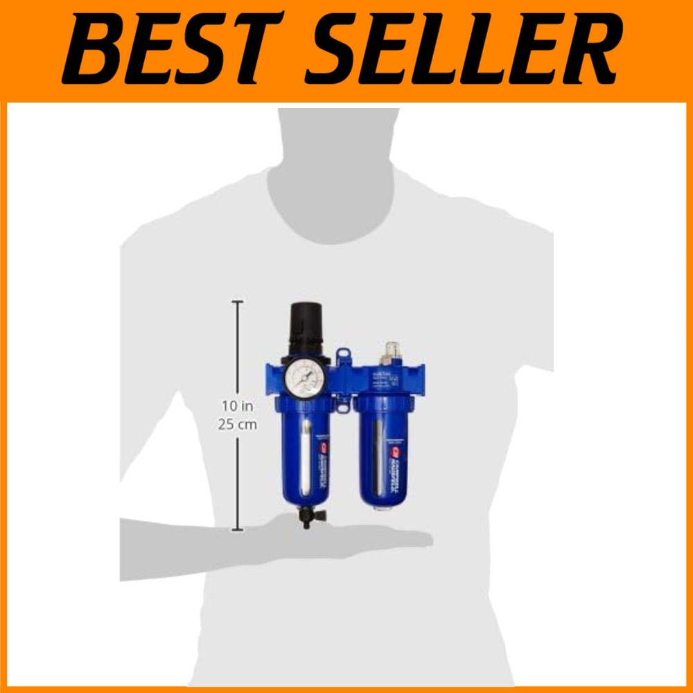 Compact 3-in-1 FRL - 150 PSI Regulator Lubricator
