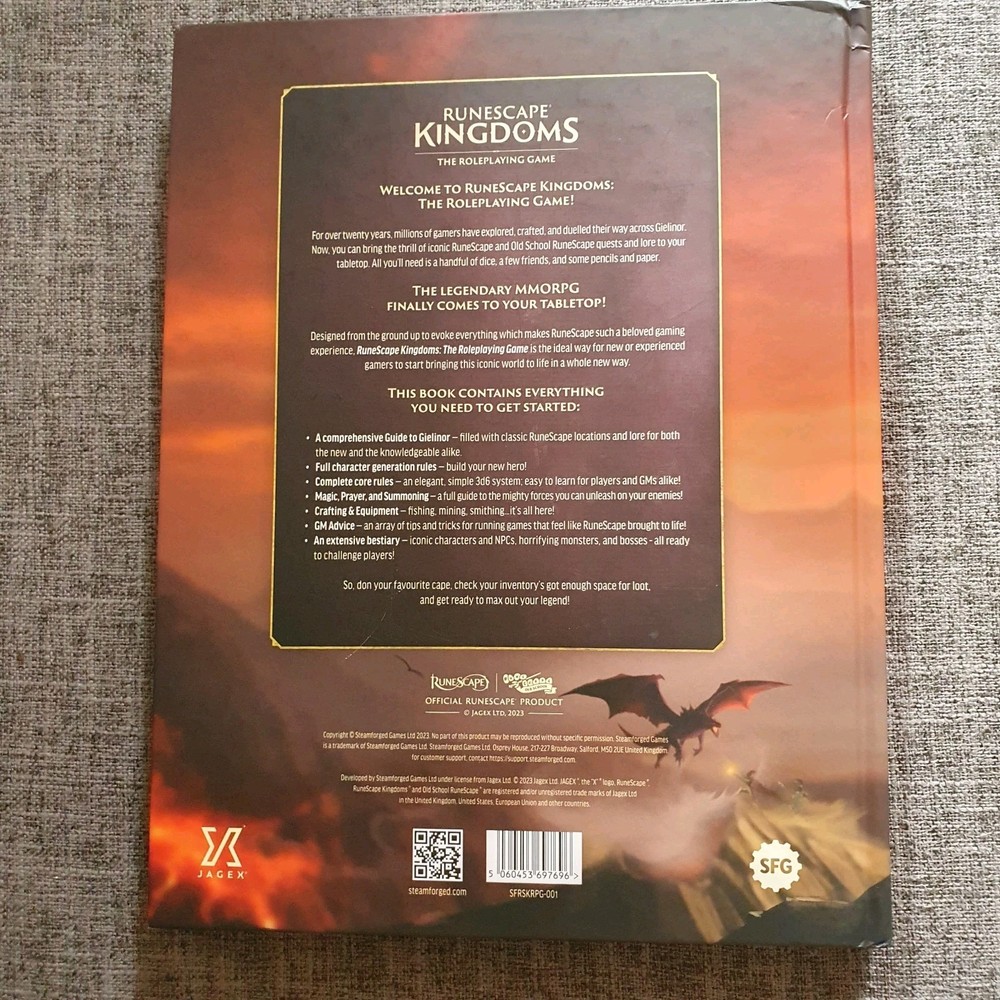 RuneScape Kingdoms The Roleplaying Game - RPG Core Rule Book + Quickstart Guide