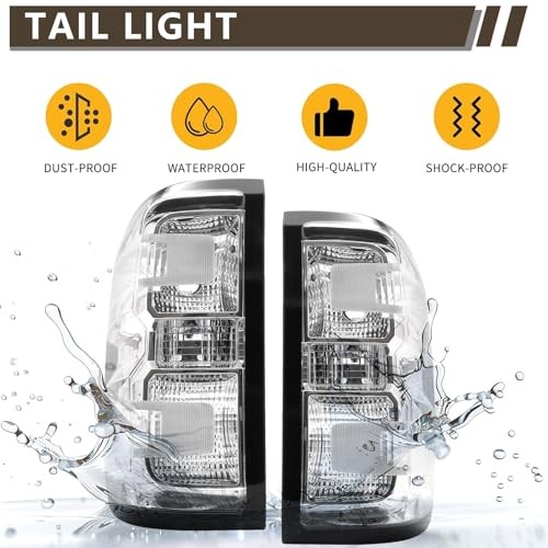 Tail Light Assembly Compatible with 2014-2018 Chevy Silverado 1500/2019