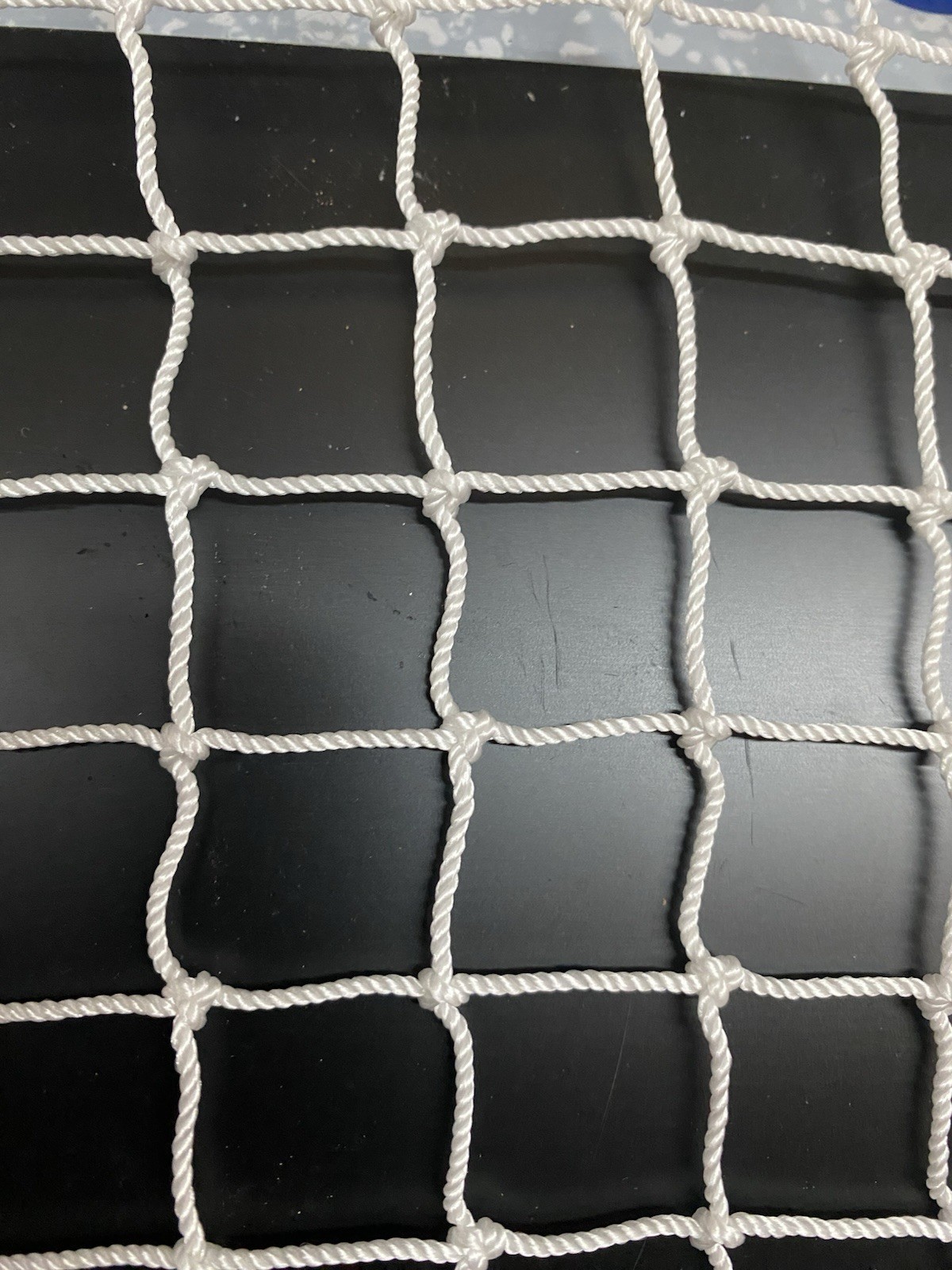 12' x 3' WHITE SQUARE MESH SOCCER IMPACT NET 4" #36 VOLLEYBALL NETTING