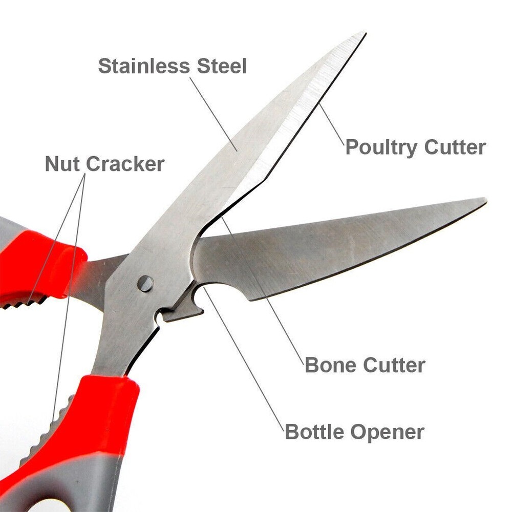 Kitchen Scissors (4 Count) Stainless Steel Shears Multi-Purpose