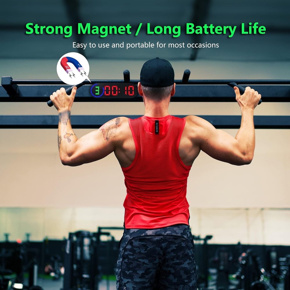 Portable Gym Timer for Home Gym Interval Timer for Workout with Time Progress