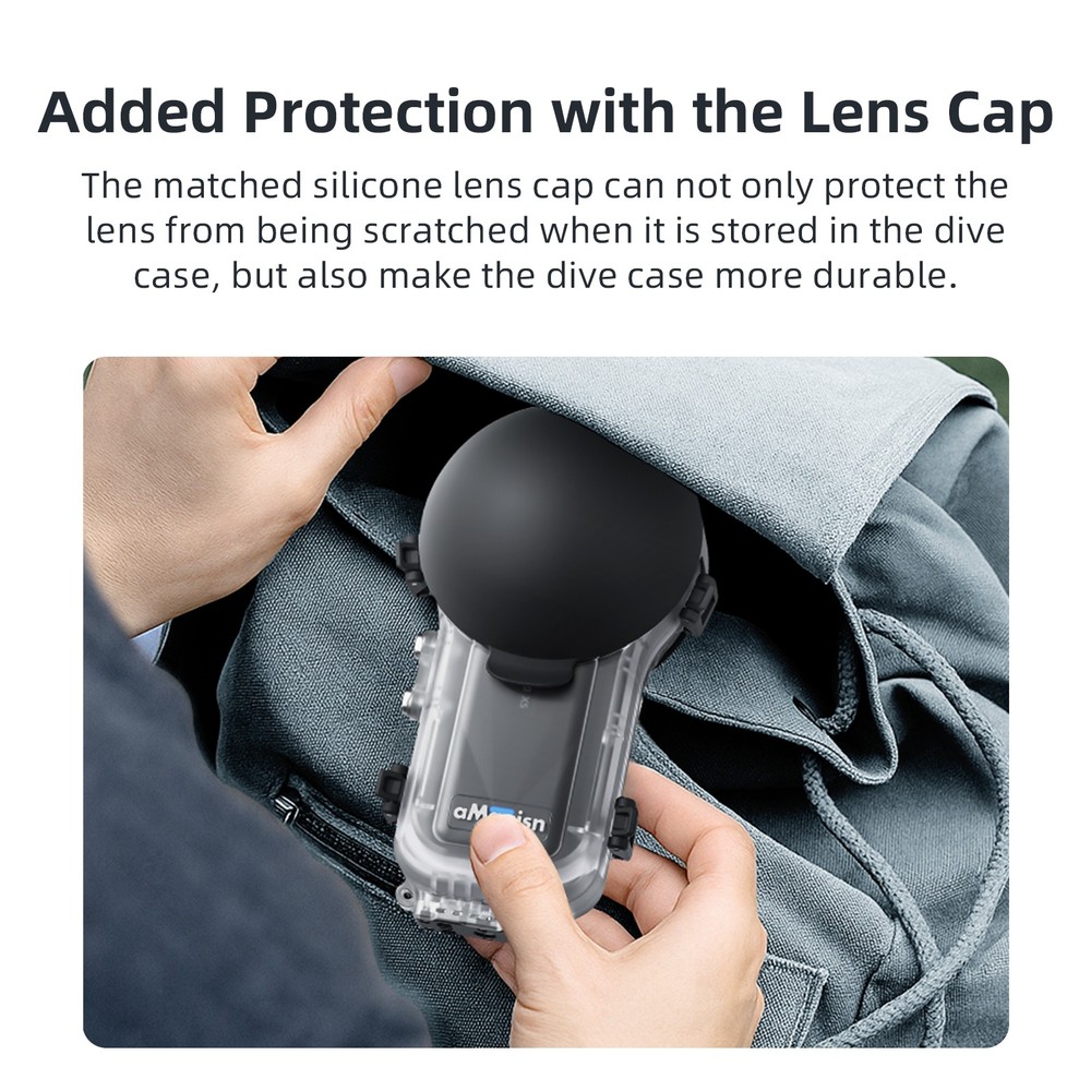 Quick Release Mount Invisible Diving Shell For Insta360 X5 60M Waterproof Case
