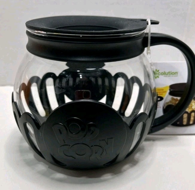 Micro-Pop Popcorn Popper 1.5 Quart with Lid for Microwave Use by Ecolution NWT