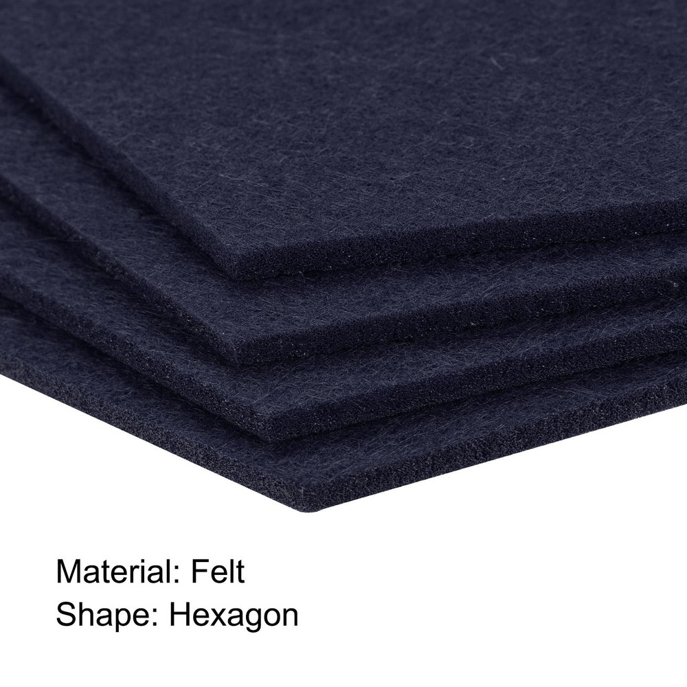 Felt Coasters 4pcs Hexagonal Tampons Dark Blue