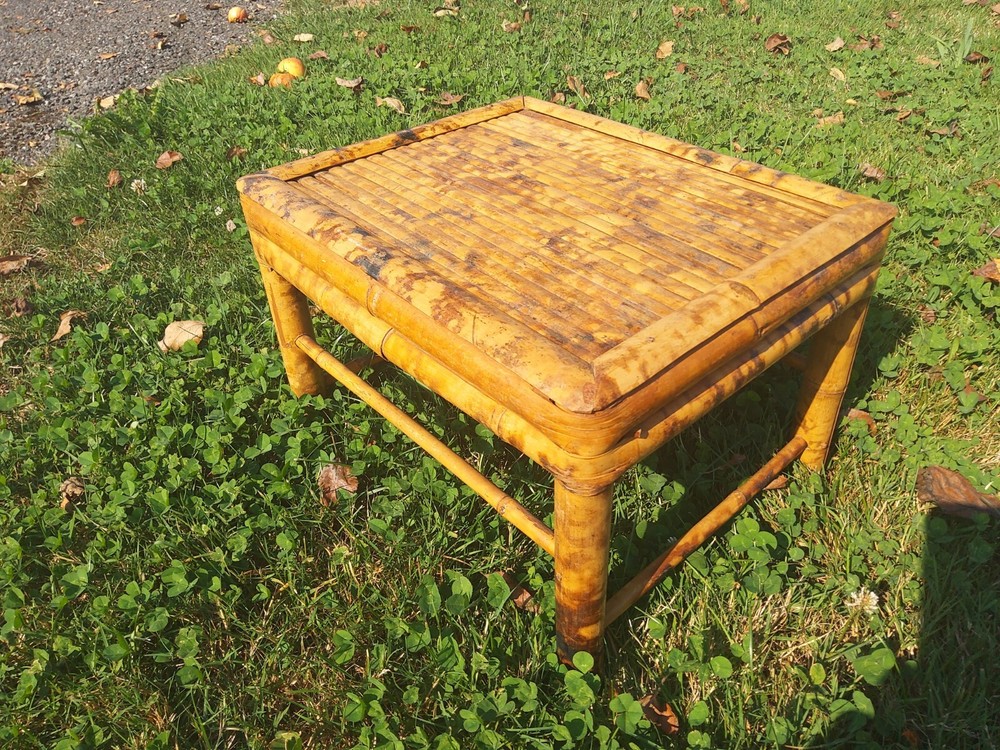 Bamboo Golden Brown Foot Stool