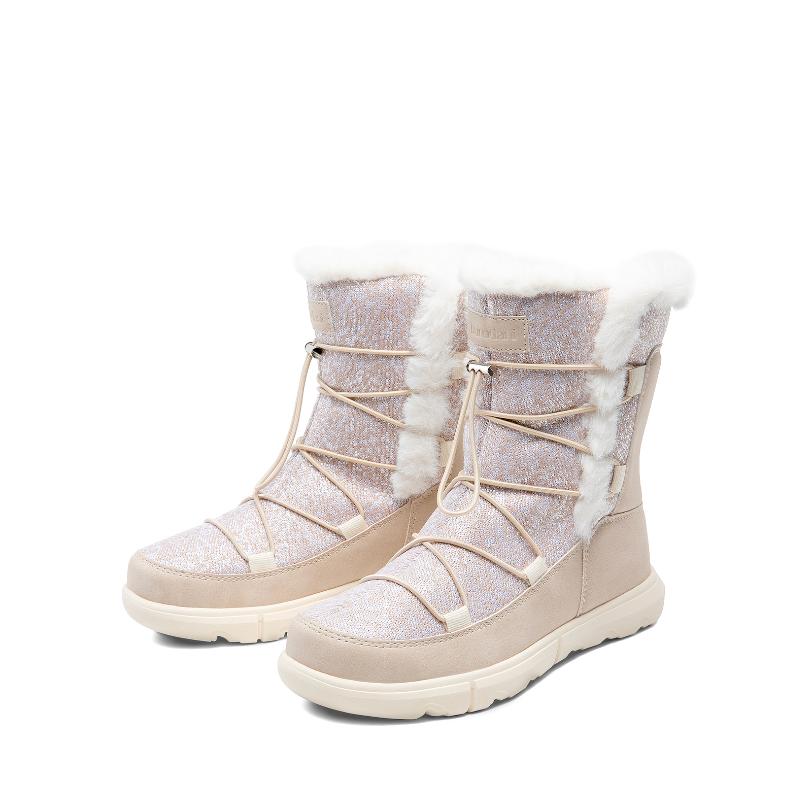 Women's Winter Snow Boots Fur Lining Lace-Up Casual Lightweight Snow Boots