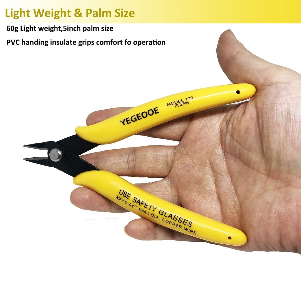 Flush Wire Cutter, 10PACK Precision Diagonal Cutting Pliers Small Wire Cutter...