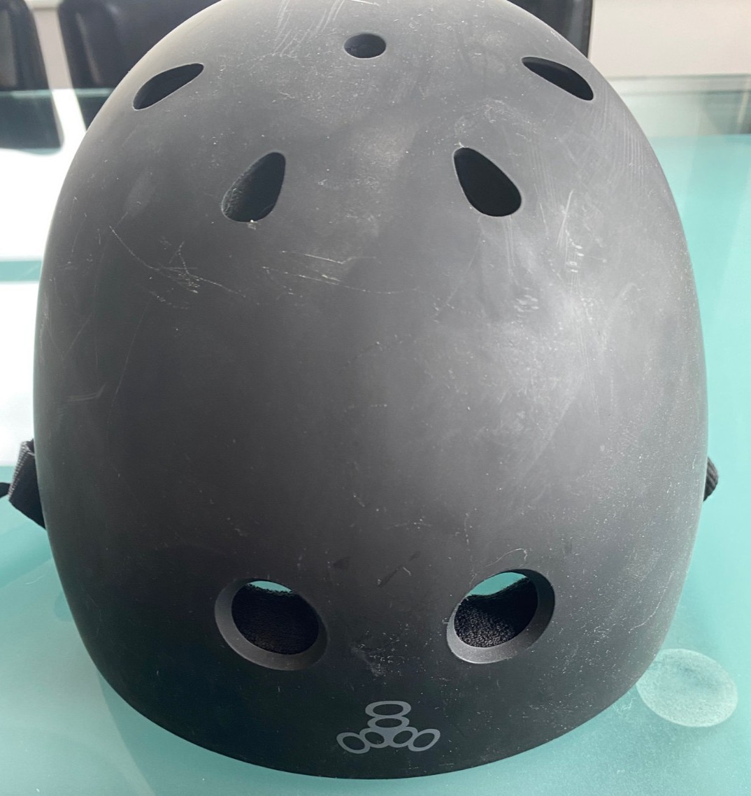 Preowned Triple Eight, Sweatsaver Liner, Skateboarding Helmet, Black, XL