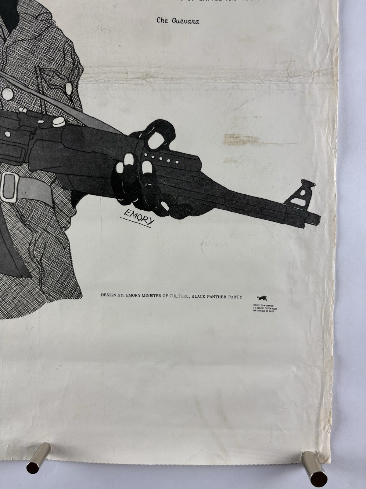 BLACK PANTHER PARTY Political Poster 1967 BPP Emory Douglas CHE GUEVARA