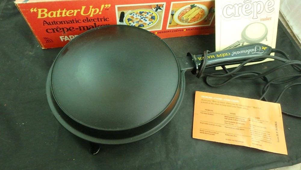 Vintage Farberware Batter Up! Automatic Electric Crepe Maker #263