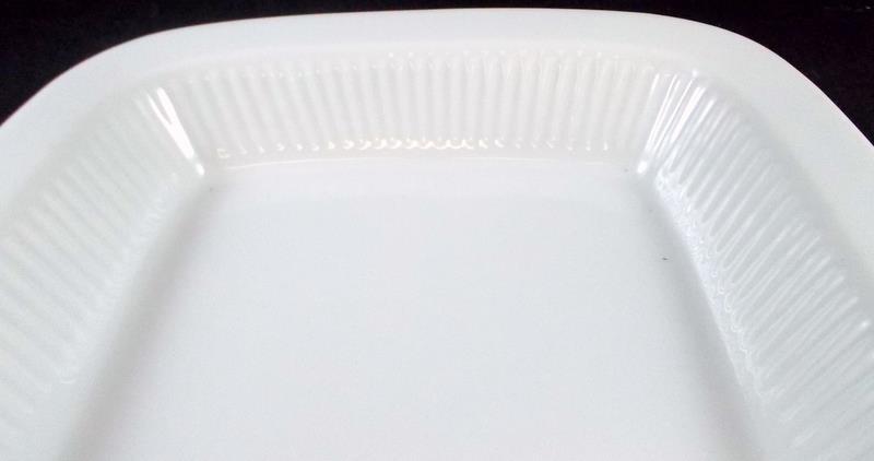 Dansk Fluted White Cafe 14 Inch Rectangular Baker