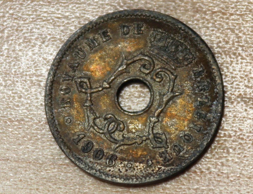 1906 Belgium 5 Centimes French text
