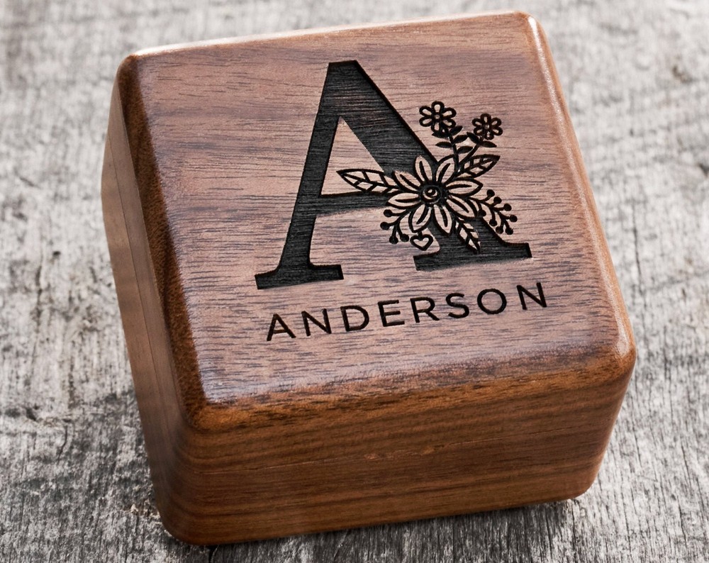Customized Wedding Ring Box, Wooden Ring Box Proposal Ring Box Wedding Ring Box