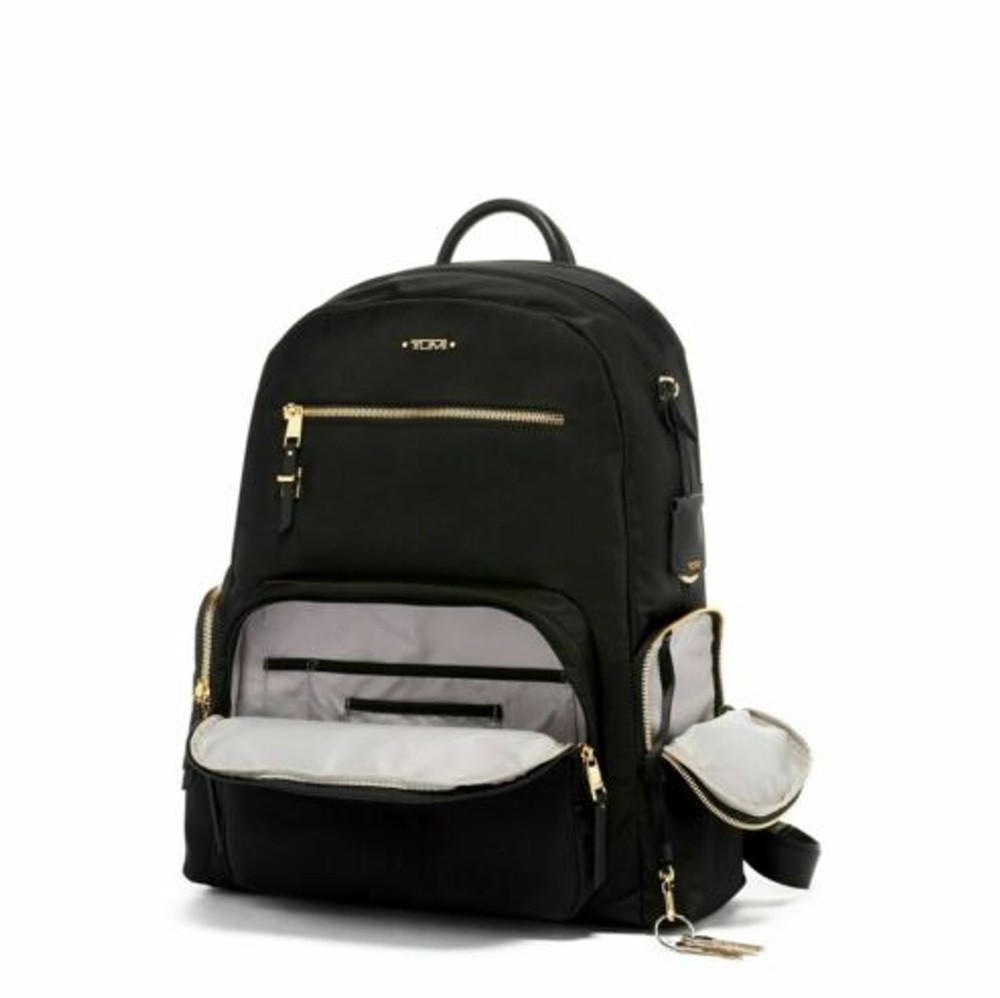 TUMI /Voyageur Carson Black/Gold Hardware-Backpack