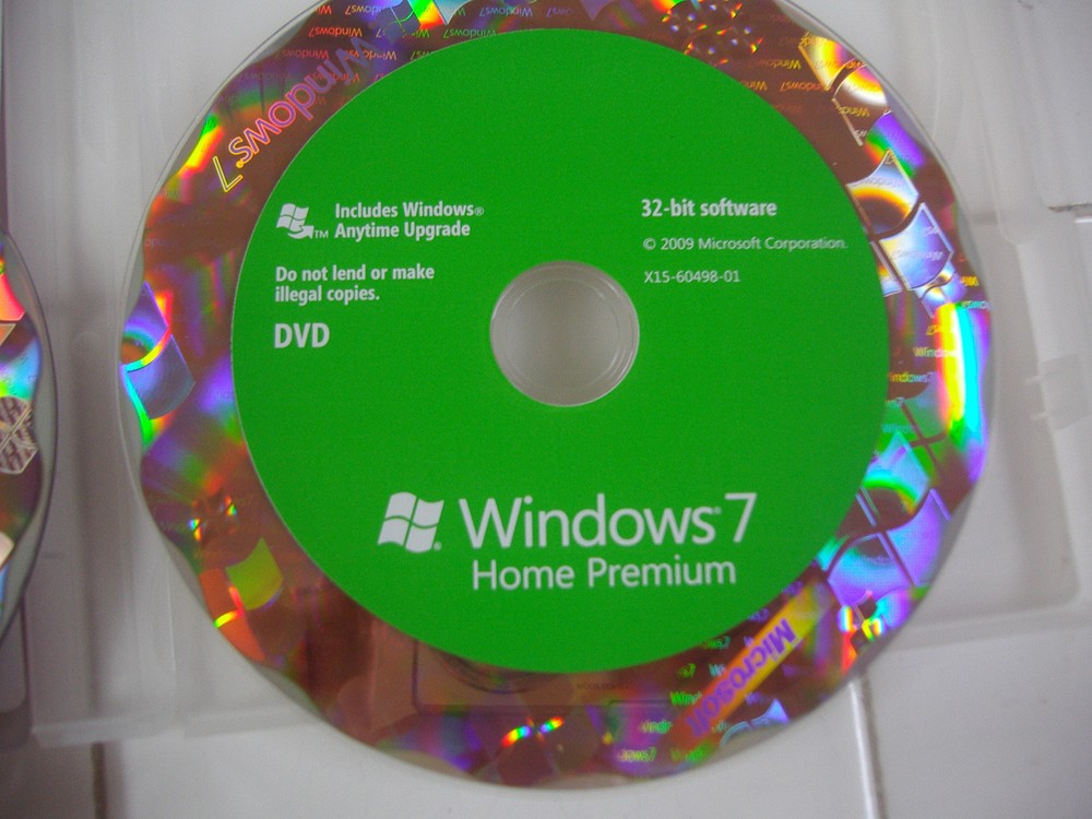 Microsoft Windows 7 Home Premium Full 32 Bit & 64 Bit DVD MS WIN