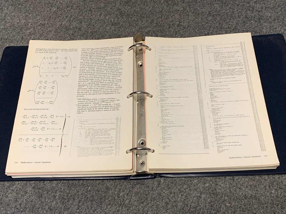 Vintage IBM Procedure Library - Mathematics (PL-MATH) Program Description 1971