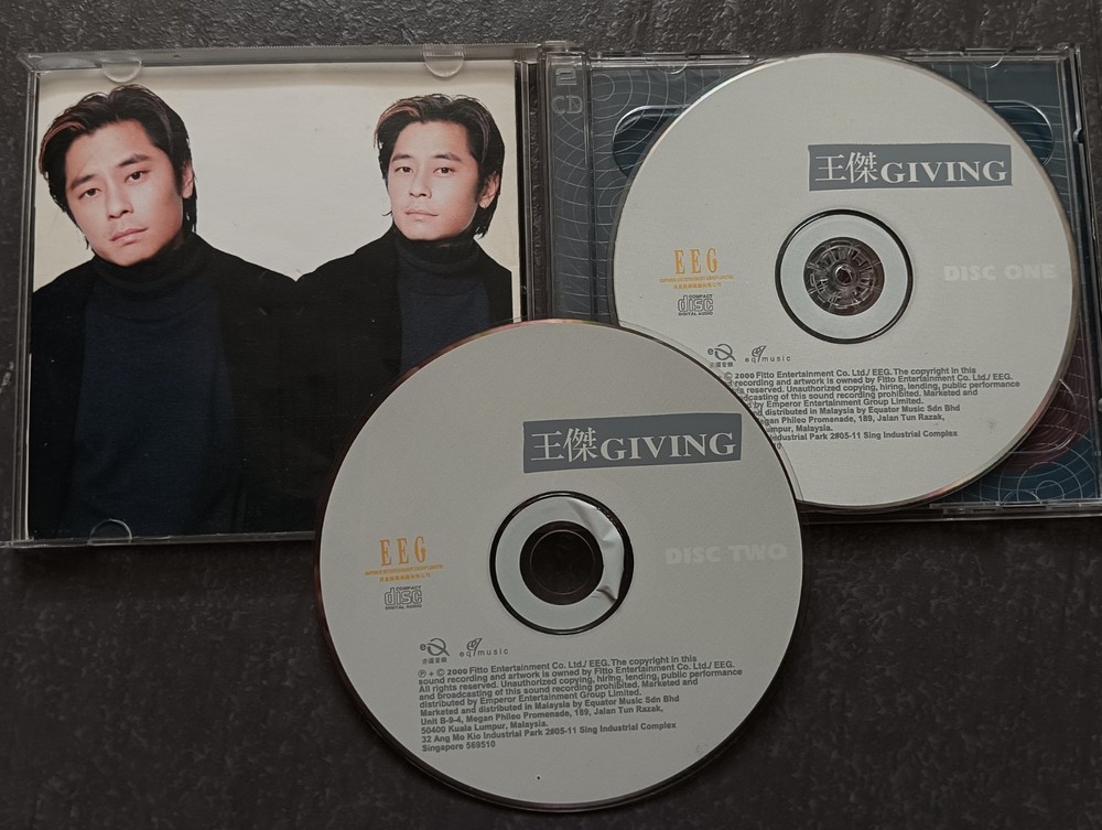 B- Dave Wang 王杰 =GIVING= 马来西亚版 2x CD Malaysia